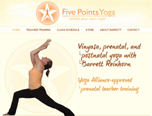 Tablet Screenshot of fivepointsyoga.com